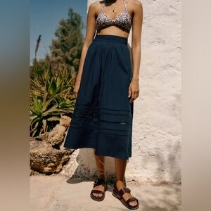 NWOT Sezane Noa Midi Skirt, Size 6